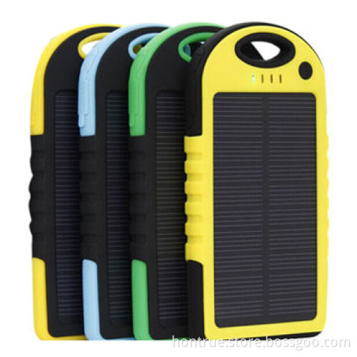 5000mAh solar power bank with waterproof dustproof and shockproof function
